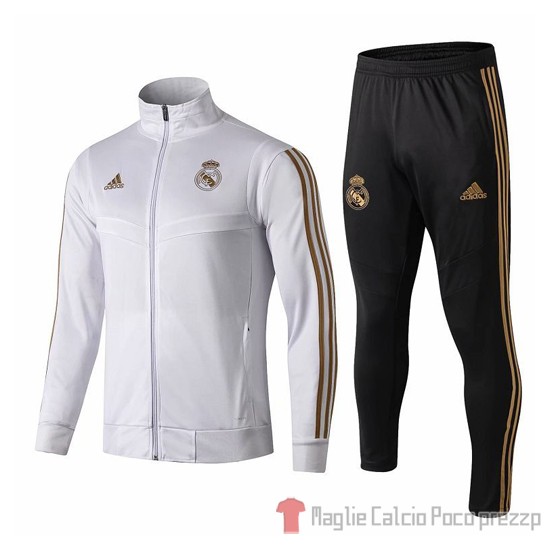 Tuta da Track Real Madrid Bambino 2019/2020 Bianco e Oro - Clicca l'immagine per chiudere